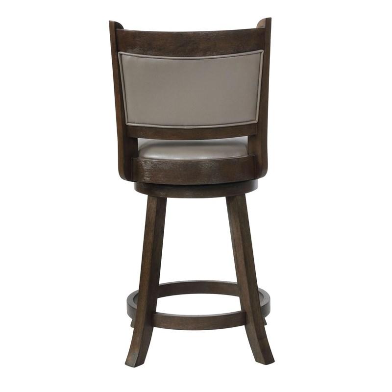 Large Picture of Crown Mark Cecil 2798C-24-GY Swivel Stool