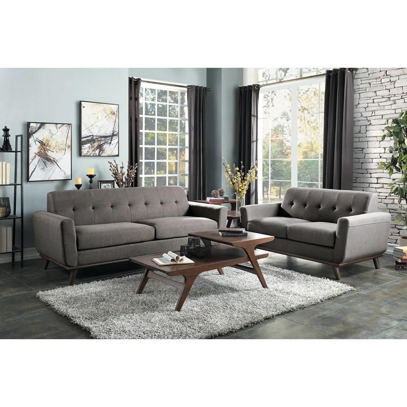 Large Picture of Homelegance Rittman 9814GY-2 Loveseat