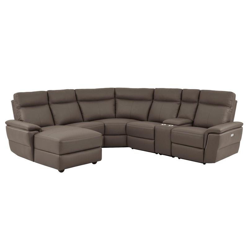 Homelegance Olympia 8308*6A 6 pc Modular Power Reclining Sectional with Left Chaise