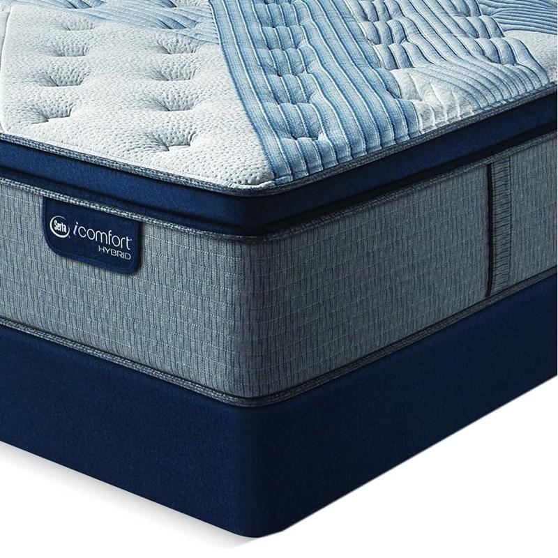 Large Picture of Serta Blue Fusion 4000 Plush Pillow Top Mattress Set (Twin XL)