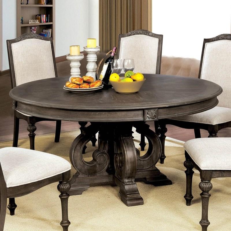Large Picture of Furniture of America Arcadia CM3150RT Round Dining Table