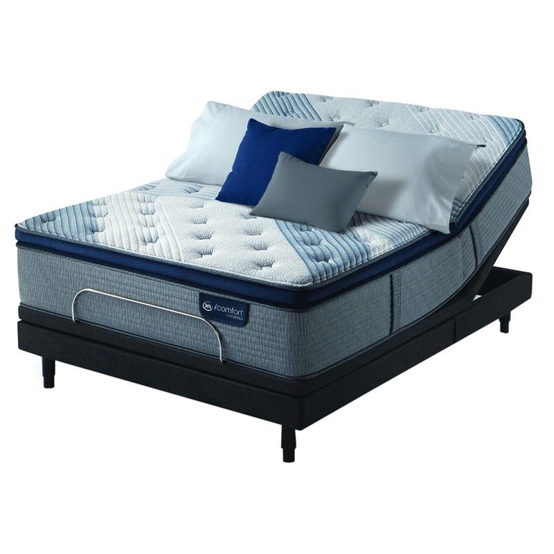 Large Picture of Serta Blue Fusion 1000 Plush Pillow Top Mattress (Queen)