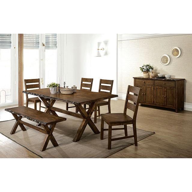 Large Picture of Furniture of America Woodworth CM3114SC-2PK Padded Side Chair