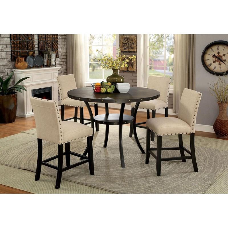 Large Picture of Furniture of America Kaitlin CM3323PC-2PK Counter Height Chair