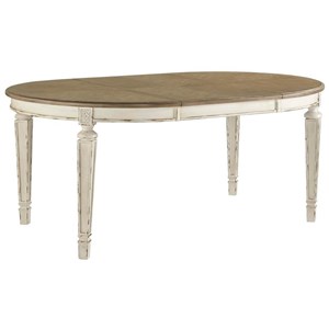 Signature Design by Ashley Realyn D743-35 Oval Dining Room Extension Table (Dining Tables - Oval)