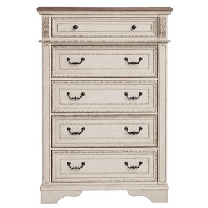 Signature Design by Ashley Realyn B743-46 Five Drawer Chest (Chests - 5 Drawers)