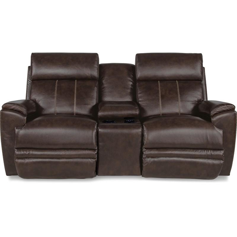 La-Z-Boy Talladega La-Z-Time® Full Reclining Loveseat w/ Console - Chestnut