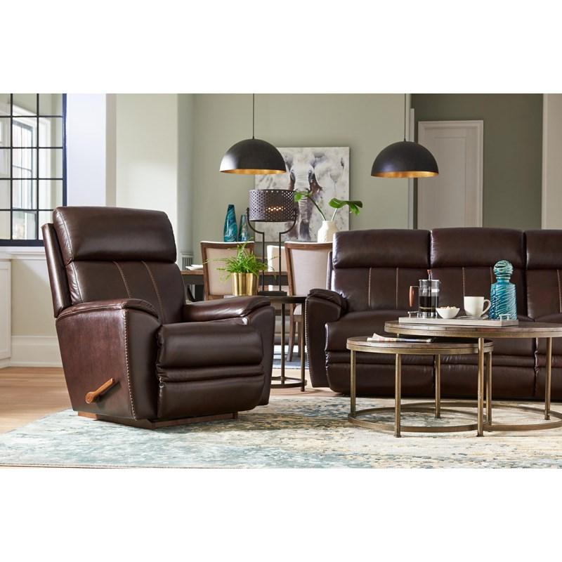 Large Picture of La-Z-Boy Talladega Rocking Recliner - Chestnut