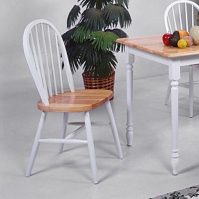 Crown Mark Farmhouse 2304WH/NAT Windsor Chair