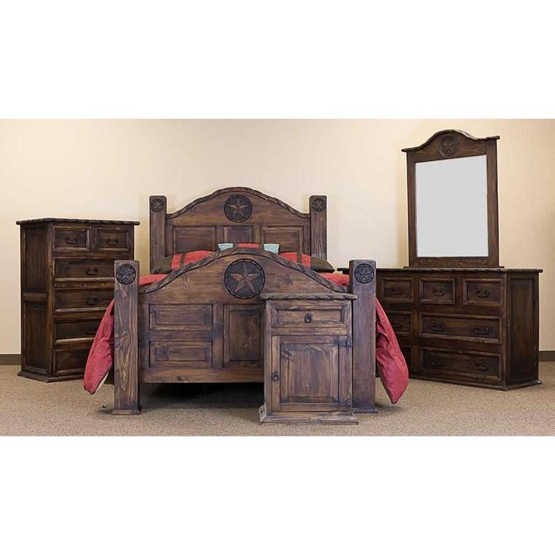 Large Picture of LMT Imports Medio Rope and Star BUR013RR MEDIO Right Nightstand
