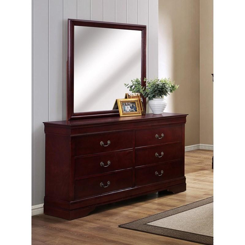 Large Picture of Crown Mark Louis Philip B3850-11 Dresser Mirror