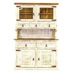 LMT Imports White VSERU-PW-VIT30 WHITE Buffet and Hutch Set
