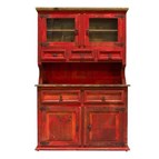 LMT Imports Red VSERU-PR-VIT30 RED 2 pc China Cabinet
