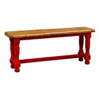 LMT Imports Red Santa Rita VSERU-PR-BAN14 RED 4' Dining Bench