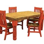 LMT Imports Red VSERU-PR-MES30 RED 6' Dining Table