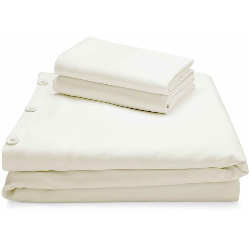 Malouf Rayon From Bamboo Duvet Set- Ivory (Oversized Queen)
