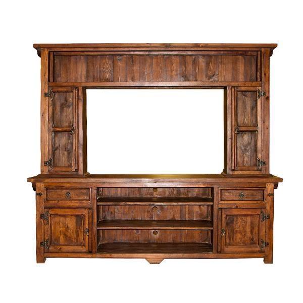 Walnut VMANTI-L-LIB-030 WALNUT 2 pc TV Wall Unit image 1