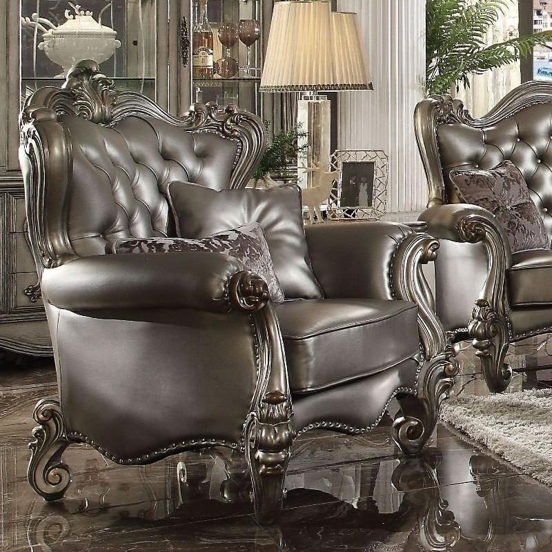 Large Picture of Acme Furniture Versailles 56822 Chair with 2 Pillows