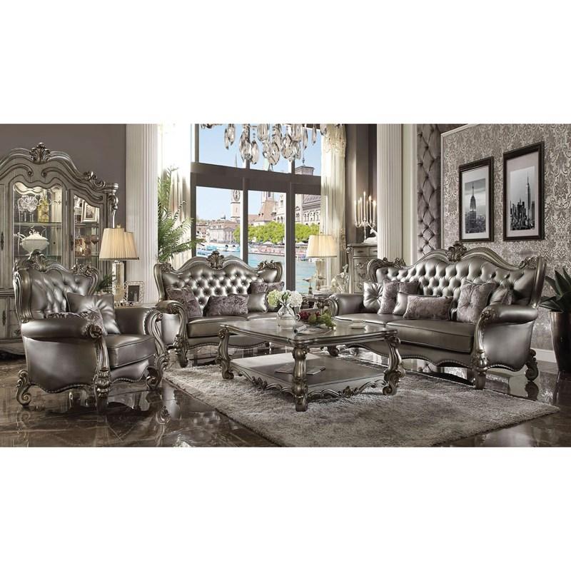 Large Picture of Acme Furniture Versailles 56822 Chair with 2 Pillows