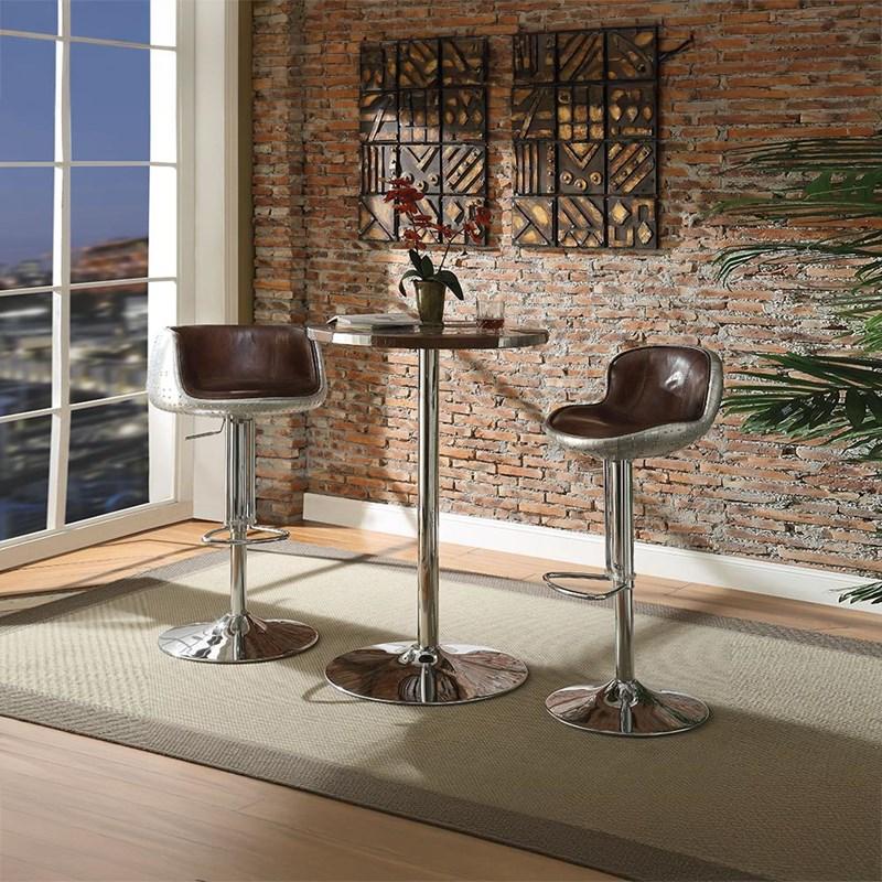 Large Picture of Acme Furniture Brancaster 96556 Adjustable Stool with Swivel