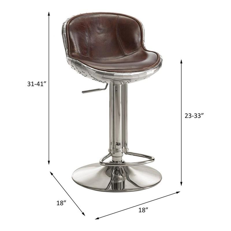 Large Picture of Acme Furniture Brancaster 96556 Adjustable Stool with Swivel