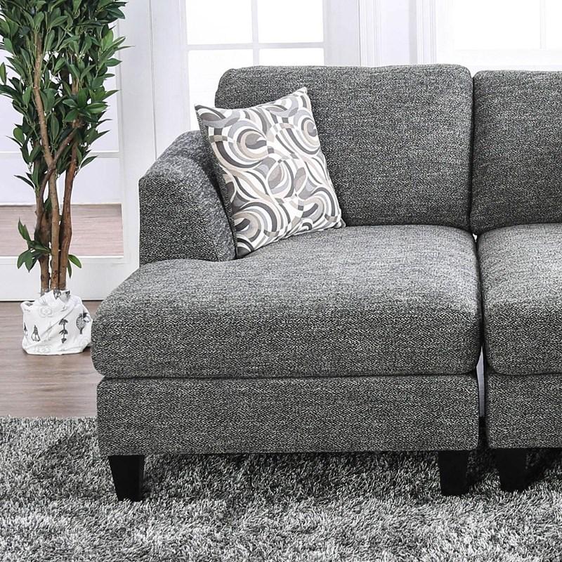 Large Picture of Furniture of America Lowry CM6363-SET Sectional w/ Ottoman