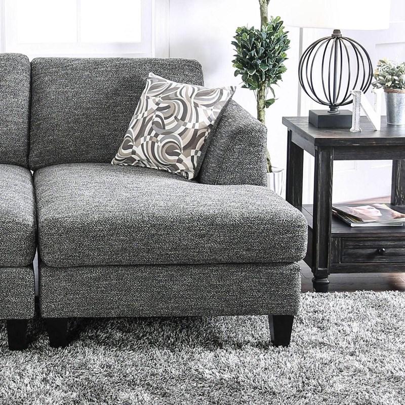 Large Picture of Furniture of America Lowry CM6363-SET Sectional w/ Ottoman