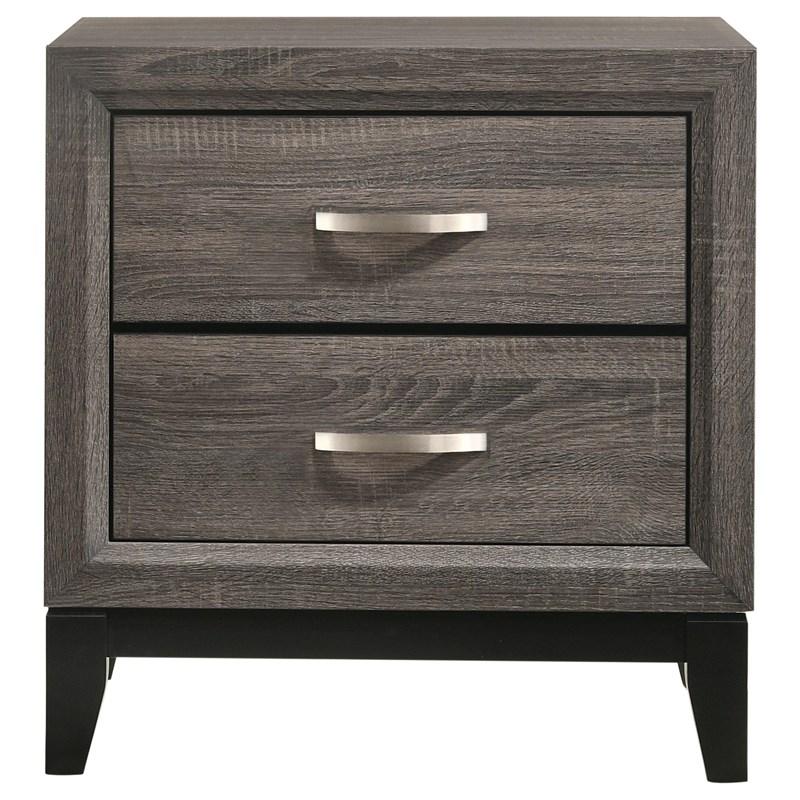 Large Picture of Coaster Furniture Watson 212422 2-Drawer Nightstand - Grey Oak