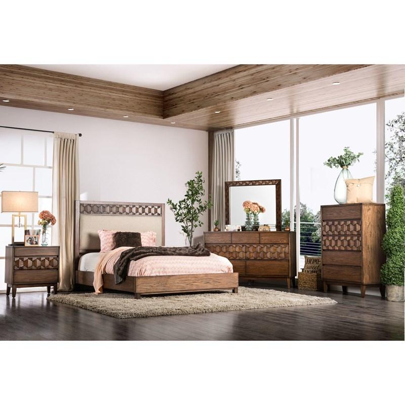 Large Picture of Furniture of America Kallisto CM7582F-CK-BED California King Panel Bed