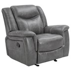 Coaster Furniture Conrad 650356 Upholstered Padded Arm Glider Recliner - Grey
