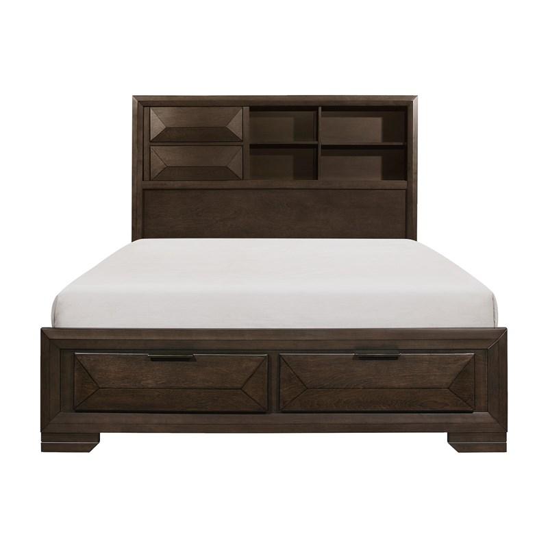 Homelegance Chesky 1753-1* Queen Platform Bed with Footboard Storage