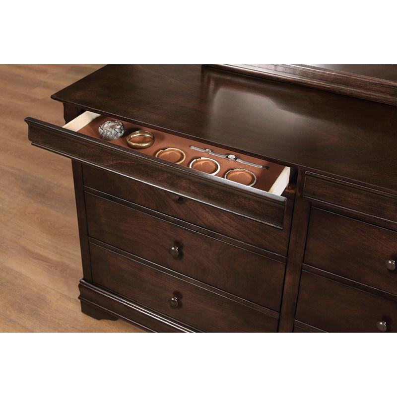 Large Picture of Homelegance Abbeville 1856-5 Dresser, Two Hidden Drawers