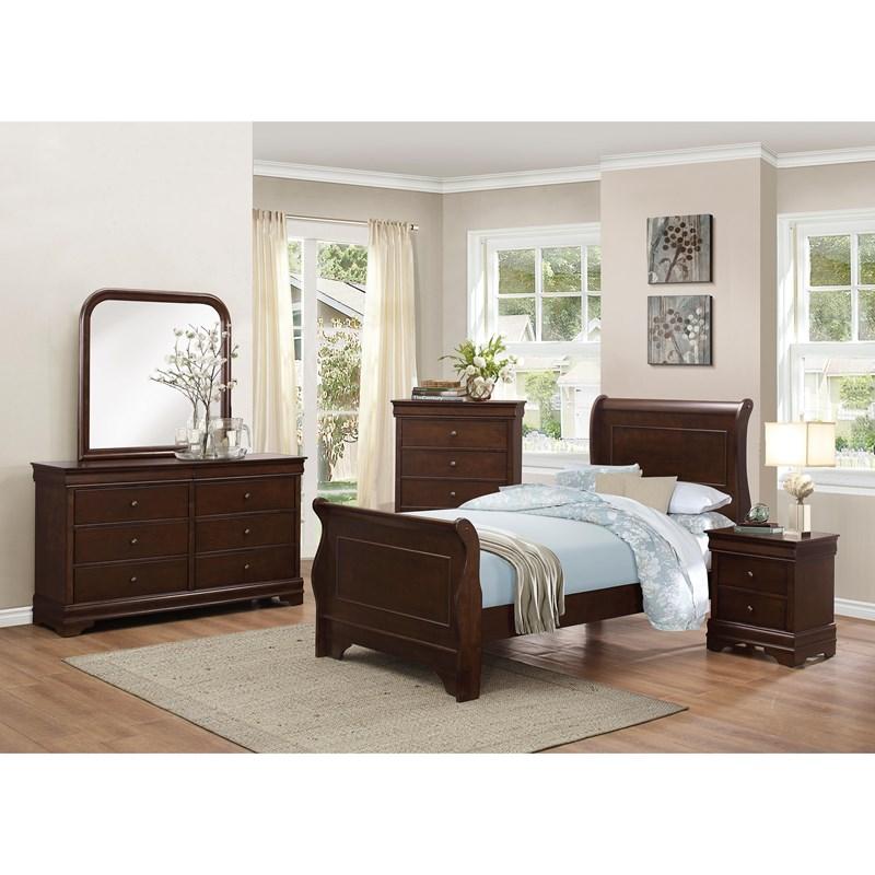 Large Picture of Homelegance Abbeville 1856-5 Dresser, Two Hidden Drawers