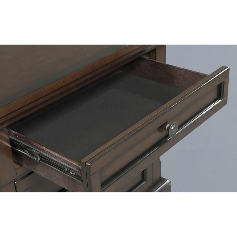 Large Picture of Elements International Kingston KT600NS Nightstand with Power - Walnut