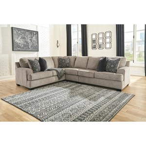 Signature Design by Ashley Bovarian 56103S4 3 pc Sectional (Sectionals - Stationary)