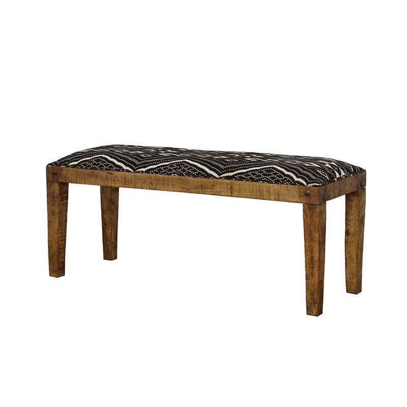 Large Picture of Coaster Furniture Lamont 910177 Fabric Upholstered Accent Bench - Black and Natural