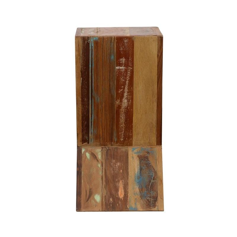 Large Picture of Coaster Furniture Lily 910180 Solid Reclaimed Wood Accent Side Table - Natural