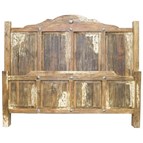 LMT Imports Antique White ZGOVE-330QUEEN Queen Panel Bed