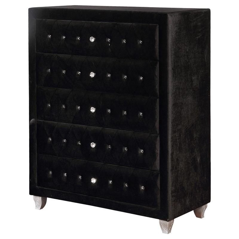 Large Picture of Coaster Furniture Deanna 206105 5-Drawer Bedroom Chest - Black