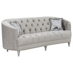 Coaster Furniture Avonlea 508461 Upholstered Sloped Arm Sofa - Grey Velvet