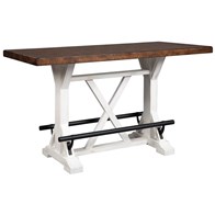 Signature Design by Ashley Valebeck D546-13 Rectangular Dining Room Counter Table (Dining Tables - Rectangle)