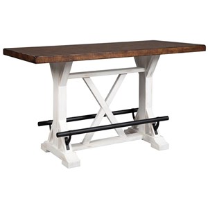 Signature Design by Ashley Valebeck D546-13 Rectangular Dining Room Counter Table (Dining Tables - Rectangle)