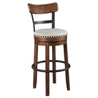 Signature Design by Ashley Valebeck D546-430 Tall Upholstered Swivel Barstool