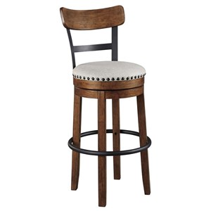 Signature Design by Ashley Valebeck D546-430 Tall Upholstered Swivel Barstool (Dining Seating - Stools)