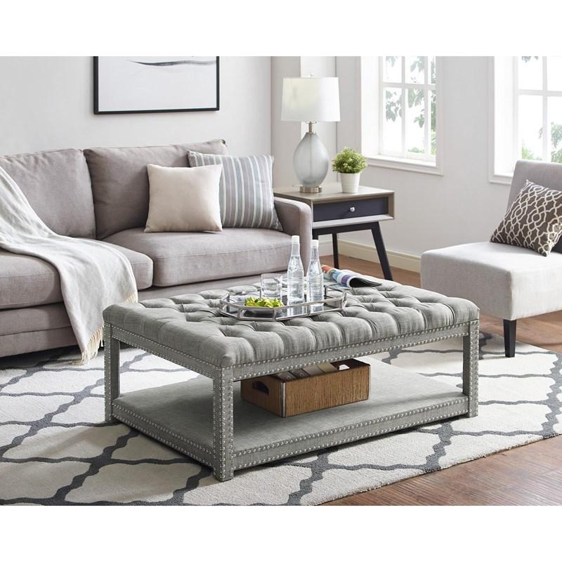 Large Picture of Crown Mark Mansfield 4250-GY Ottoman