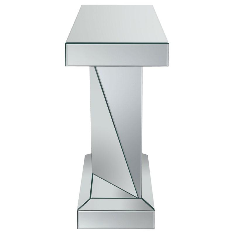 Large Picture of Coaster Furniture Amore 722509 Mirrored Acrylic Entryway Sofa Console Table - Silver