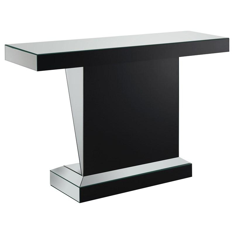Large Picture of Coaster Furniture Amore 722509 Mirrored Acrylic Entryway Sofa Console Table - Silver