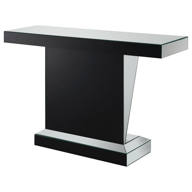 Large Picture of Coaster Furniture Amore 722509 Mirrored Acrylic Entryway Sofa Console Table - Silver