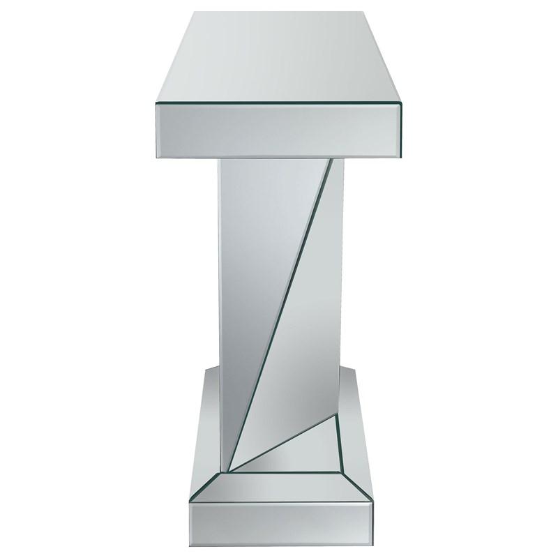 Large Picture of Coaster Furniture Amore 722509 Mirrored Acrylic Entryway Sofa Console Table - Silver
