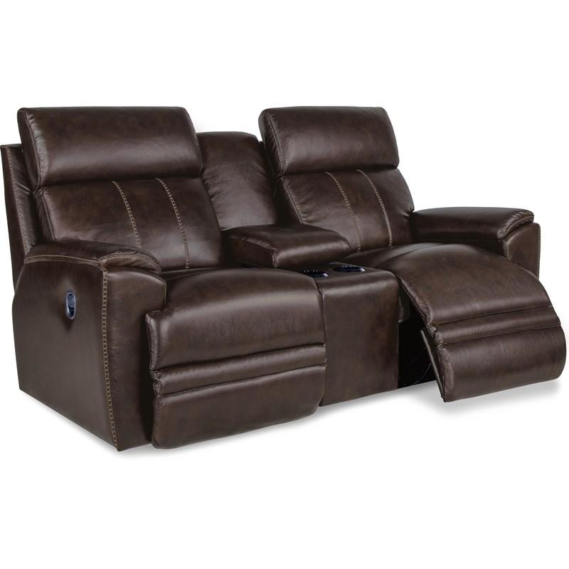 Large Picture of La-Z-Boy Talladega Power Reclining Loveseat w/ Console - Chestnut